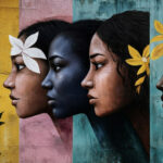 Custom Wall Murals & Ready-to-Paint Designs Three Women