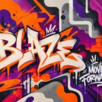 Graffiti wildstyle lettering mural Blaze Move Forward