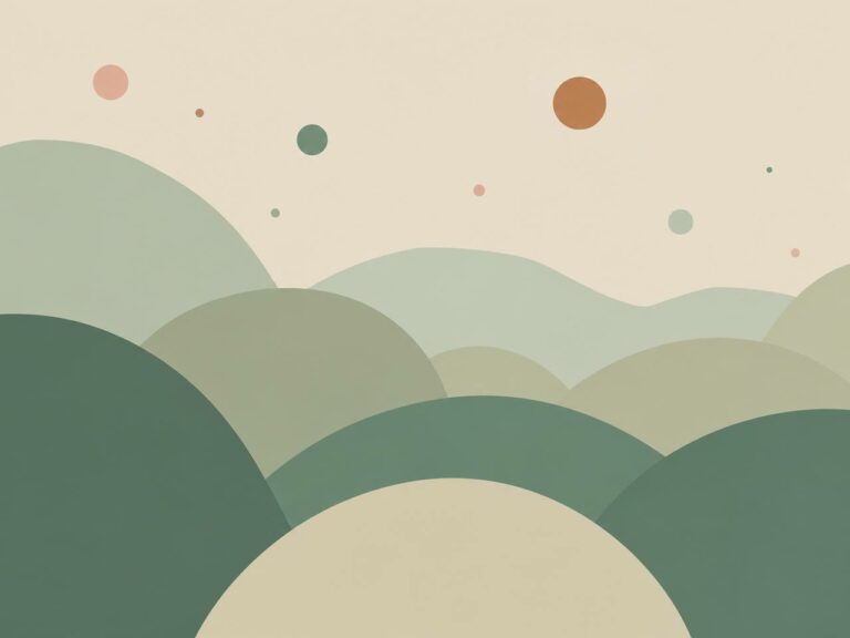 Minimalist sage green layered hills wall mural